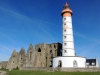 Le phare de Saint Mathieu avec l'abbaye en ruine