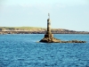 Balise devant l'île de Quéménès